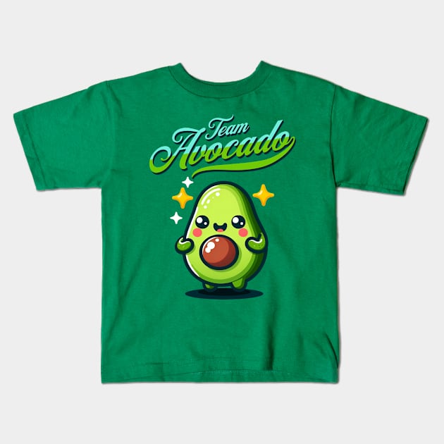 Team Avocado! Kids T-Shirt by Mad Tea Garden